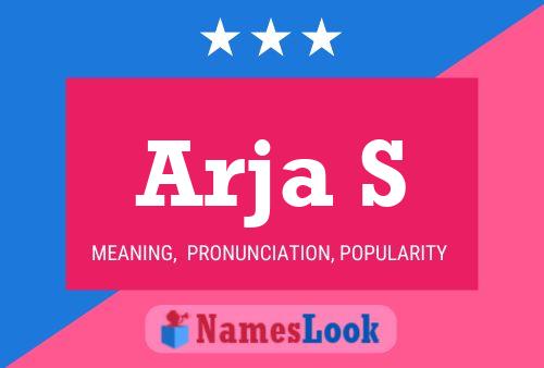 Arja S Name Poster