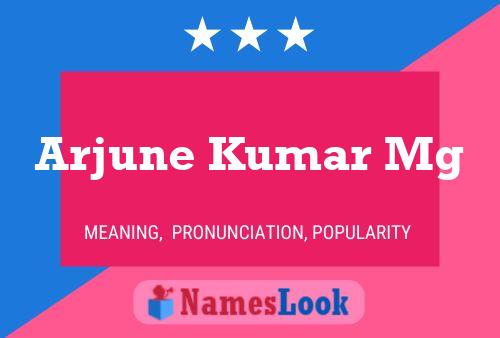 Arjune Kumar Mg Name Poster