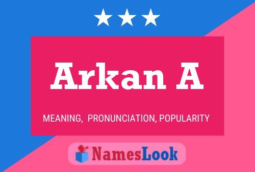 Arkan A Name Poster