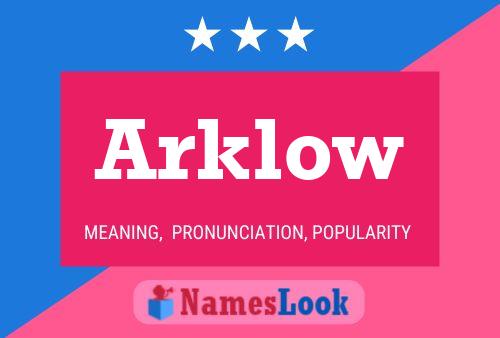 Arklow Name Poster