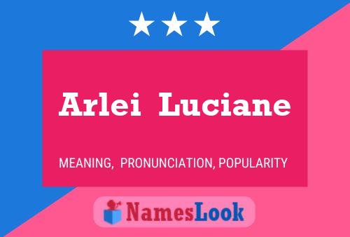 Arlei  Luciane Name Poster