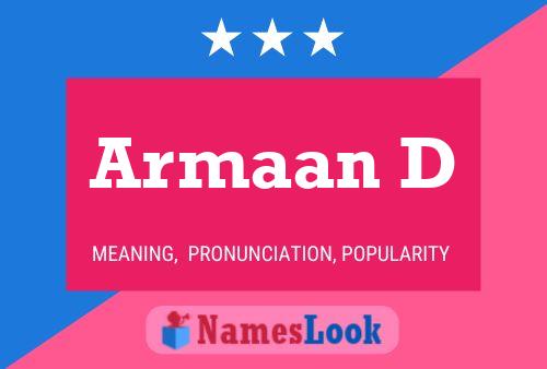 Armaan D Name Poster