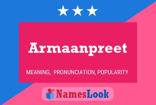 Armaanpreet Name Poster