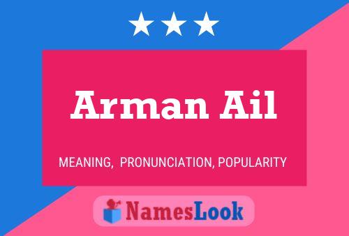 Arman Ail Name Poster