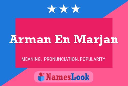 Arman En Marjan Name Poster