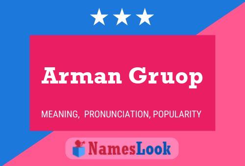 Arman Gruop Name Poster