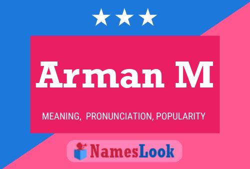 Arman M Name Poster