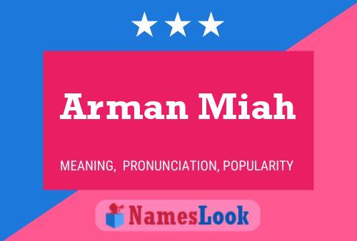 Arman Miah Name Poster