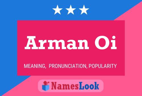 Arman Oi Name Poster