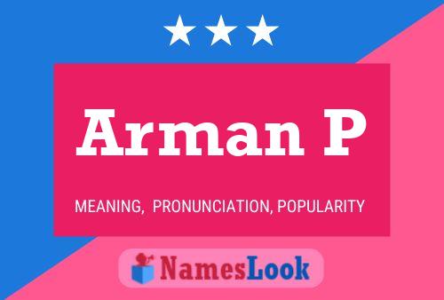 Arman P Name Poster