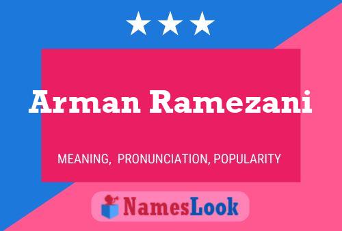 Arman Ramezani Name Poster