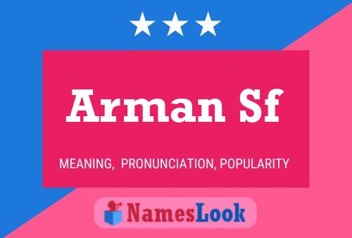 Arman Sf Name Poster