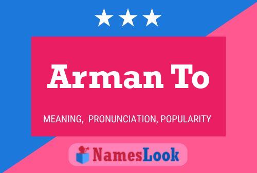 Arman To Name Poster