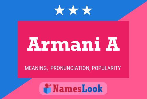 Armani A Name Poster