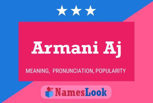 Armani Aj Name Poster