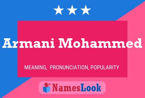 Armani Mohammed Name Poster