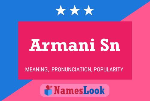 Armani Sn Name Poster