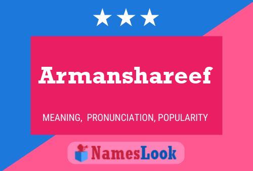 Armanshareef Name Poster