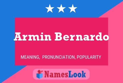 Armin Bernardo Name Poster