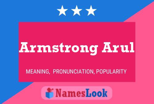 Armstrong Arul Name Poster