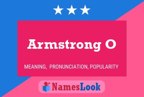 Armstrong O Name Poster