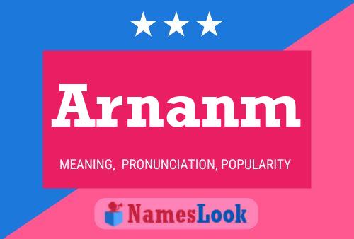 Arnanm Name Poster