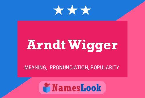 Arndt Wigger Name Poster