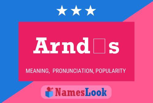 Arndís Name Poster