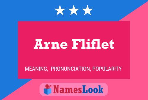 Arne Fliflet Name Poster