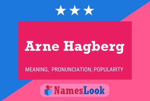 Arne Hagberg Name Poster