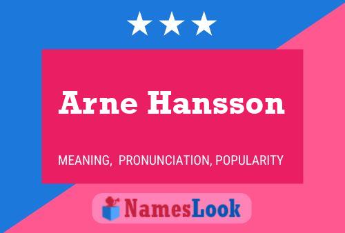 Arne Hansson Name Poster