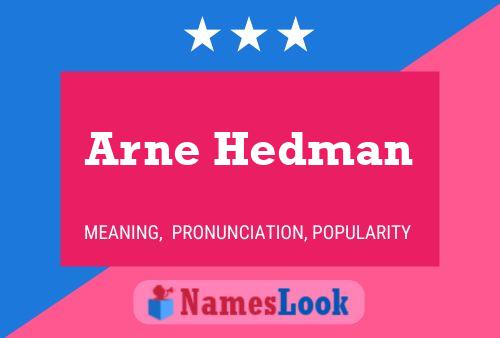 Arne Hedman Name Poster