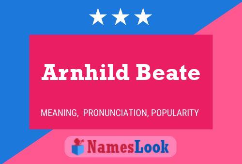 Arnhild Beate Name Poster