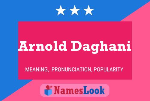 Arnold Daghani Name Poster