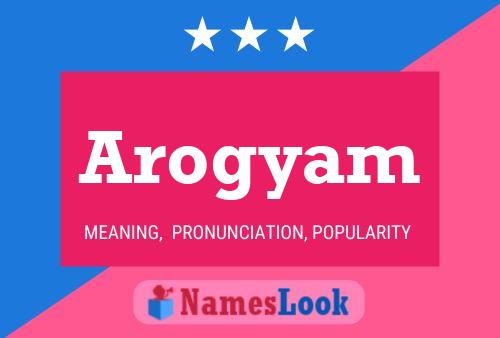 Arogyam Name Poster