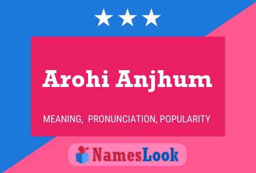 Arohi Anjhum Name Poster