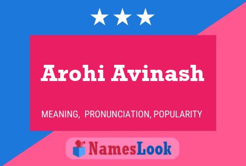 Arohi Avinash Name Poster