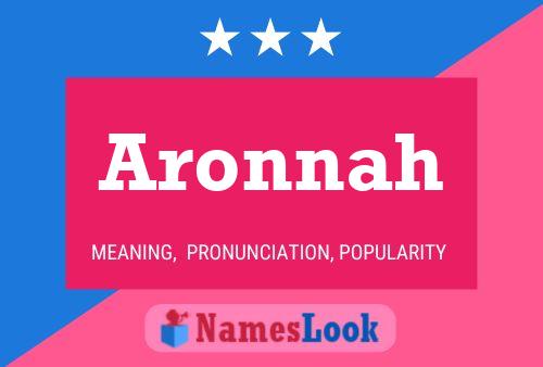 Aronnah Name Poster