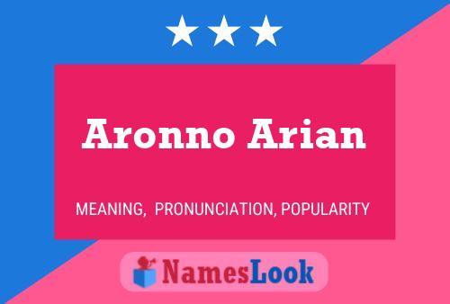 Aronno Arian Name Poster