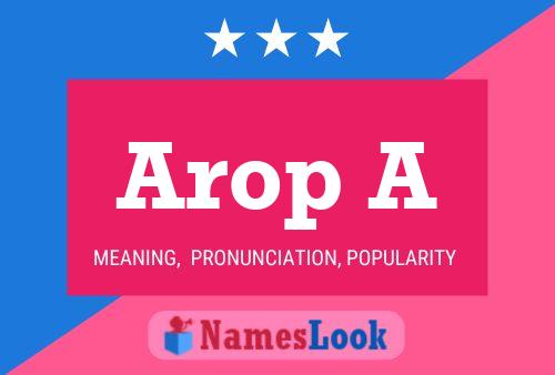 Arop A Name Poster