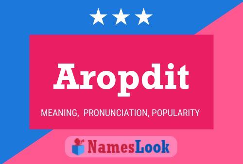 Aropdit Name Poster