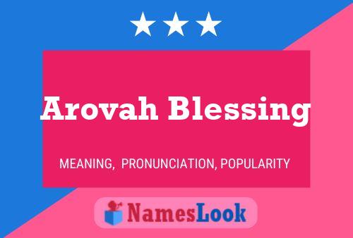 Arovah Blessing Name Poster