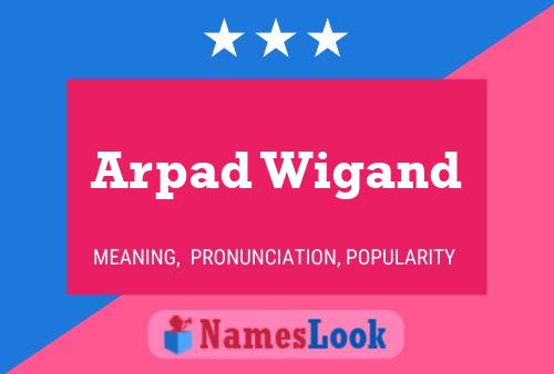 Arpad Wigand Name Poster