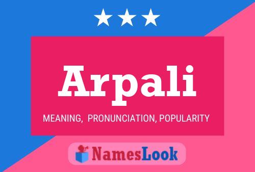 Arpali Name Poster