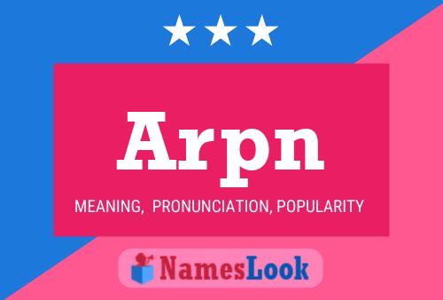 Arpn Name Poster