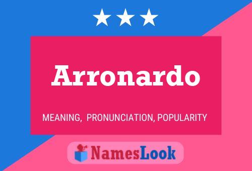 Arronardo Name Poster