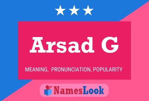 Arsad G Name Poster