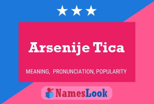 Arsenije Tica Name Poster