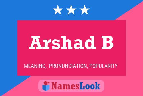 Arshad B Name Poster