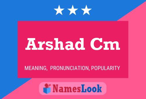 Arshad Cm Name Poster